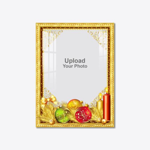 Golden Candles Acrylic Photo Frame